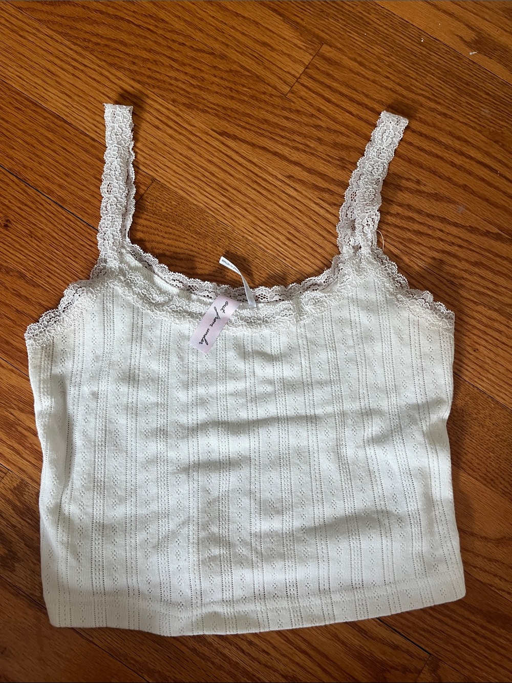 Women’s lace-strap tank top